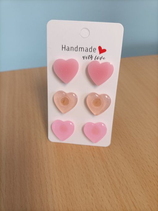 Boucles d'oreilles 3 paires