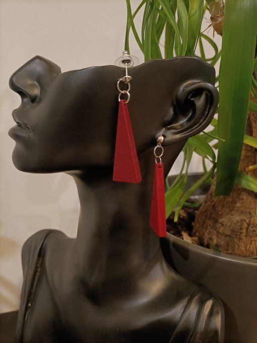 Boucle d'oreille bois 6