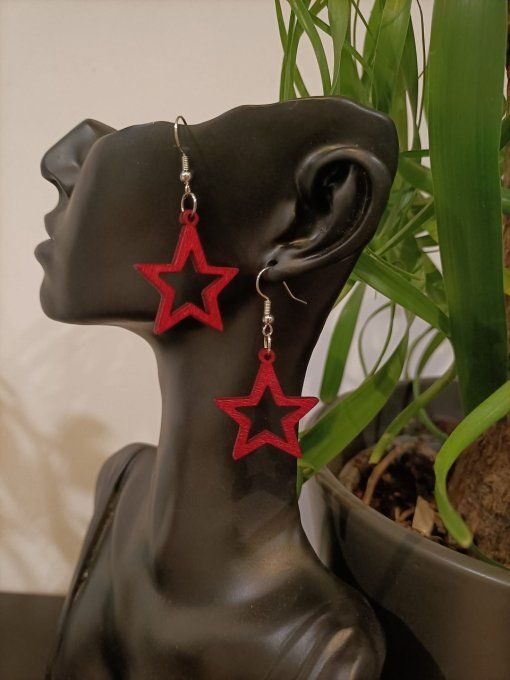 Boucle d'oreille bois 9