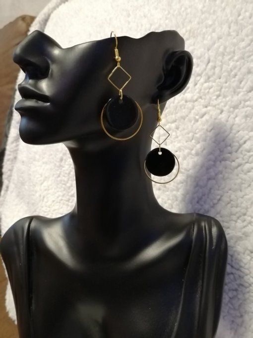Boucle d'oreille Noir MOD1